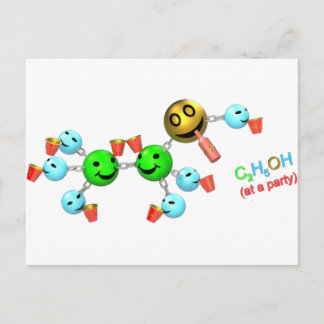 Carte Postale Alcool à la fête
