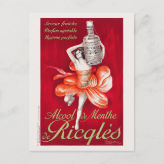 Carte Postale Alcool de menthe de Ricqlès Vintage Poster 1924