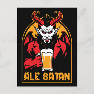 Carte Postale Ale Satan - Boire de la bière