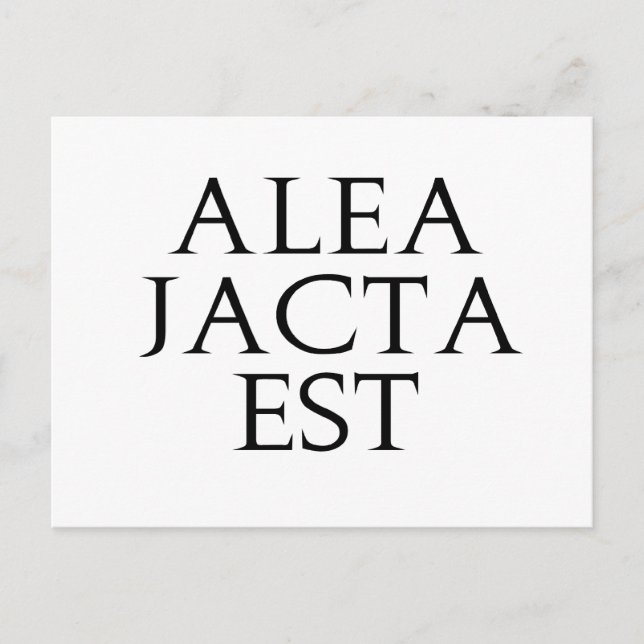 Carte Postale Alea Jacta Est (Devant)