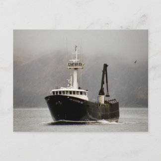 Carte Postale Aléoutian no 1, Bateau de crabe à Dutch Harbour, A