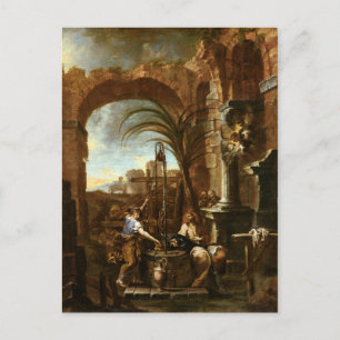 Carte Postale Alessandro Magnasco Christ et la Samaritaine femme