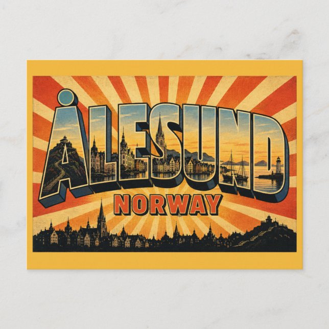 Carte Postale Ålesund Norvège Jugendstil (Devant)