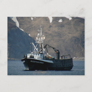 Carte Postale Aleutian Spray, Bateau de crabe en hollandais Harb
