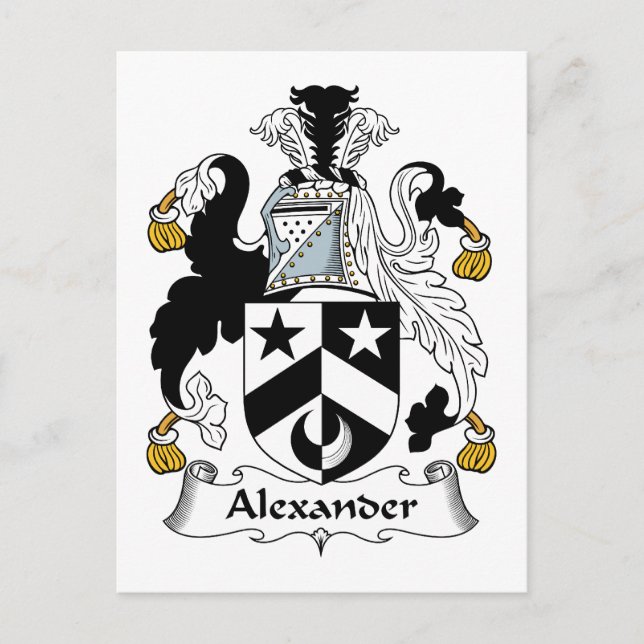 Carte Postale Alexander Family Crest (Devant)