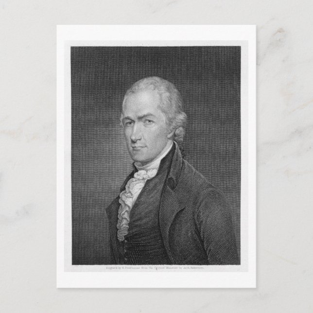 Carte Postale Alexander Hamilton (1757-1804) - gravé par John Fr (Devant)