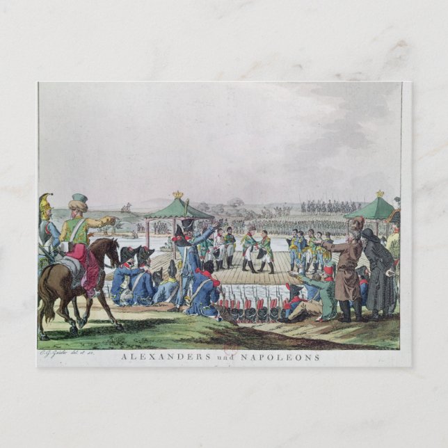 Carte Postale Alexander I et Napoléon (Devant)