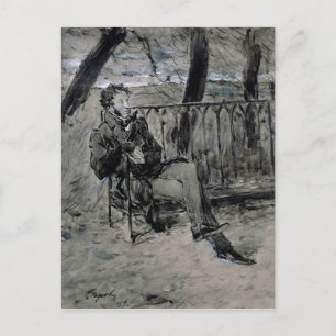 Carte Postale Alexander Pouchkine dans un parc, 1899