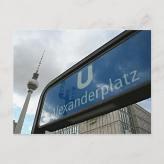Carte Postale Alexanderplatz de métro et tour de télévision