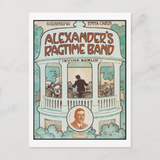 Carte Postale Alexander's Ragtime Band Vintage Songbook Cover
