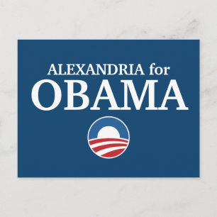 Carte Postale ALEXANDRIA pour Obama personnalisé votre ville per