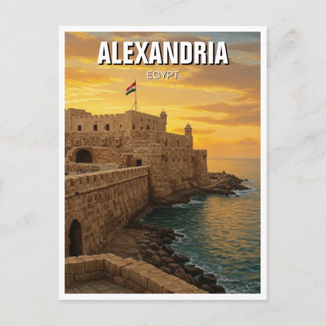 Carte Postale Alexandria Qaitbay Citadelle Voyage (Devant)