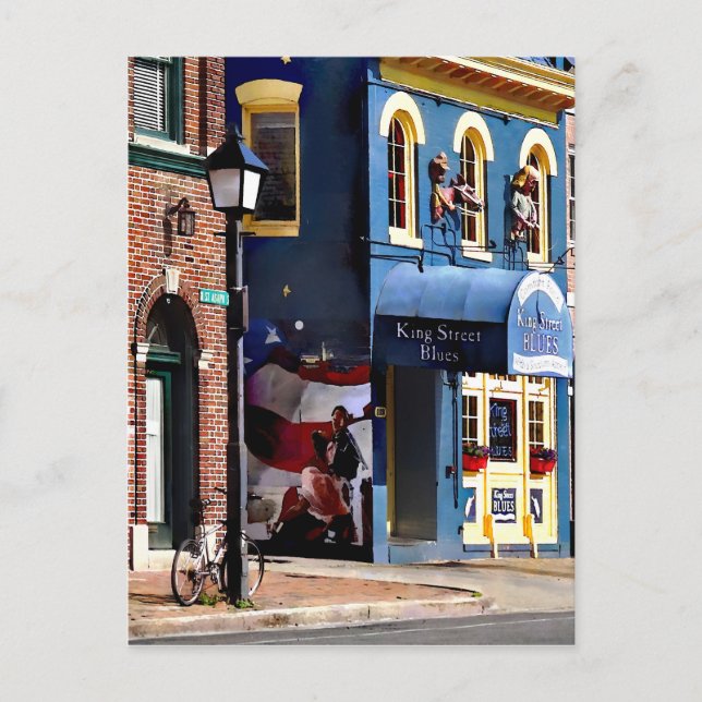 Carte Postale Alexandria VA - Vélos garés sur N Saint-Joseph St (Devant)