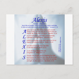 Carte Postale Alexis Acrostic