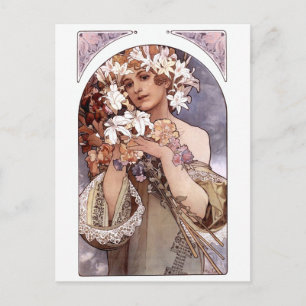 Carte Postale Alfons Mucha : Fleur