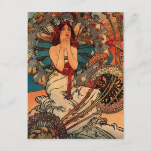 Carte Postale Alfons Mucha Monaco Monte Carlo