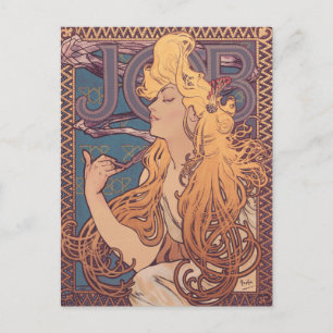 Carte Postale Alfonse Mucha Job Art Nouveau femme