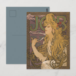 Carte Postale Alfonse Mucha Job Art Nouveau femme