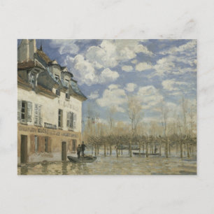 Carte Postale Alfred Sisley - Bateau dans les inondations à Port