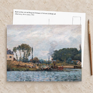 Carte Postale Alfred Sisley - Bateaux à l'écluse de Bougival