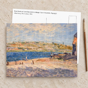 Carte Postale Alfred Sisley - Berges de la rivière à Saint-Mamme