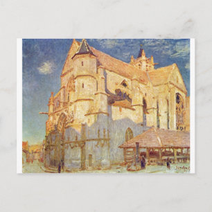 Carte Postale Alfred Sisley - église d'huile de Kirche von Moret