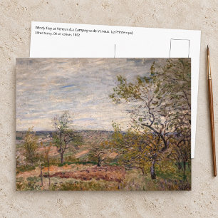 Carte Postale Alfred Sisley - Jour de vent à Veneux