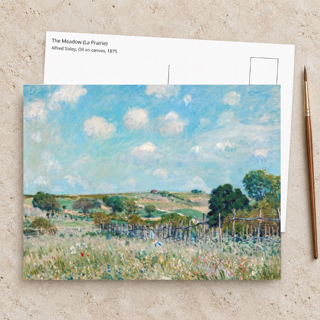 Carte Postale Alfred Sisley - La Prairie (Créateur téléchargé)