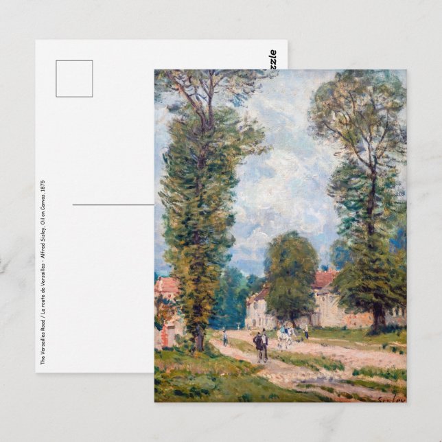 Carte Postale Alfred Sisley - La route de Versailles (Devant / Derrière)