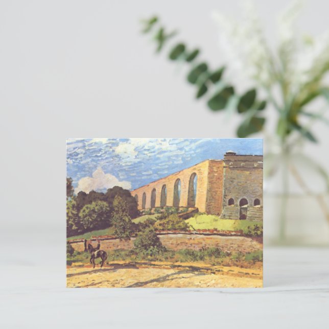Carte Postale Alfred Sisley L'aqueduc de Marly (Debout devant)