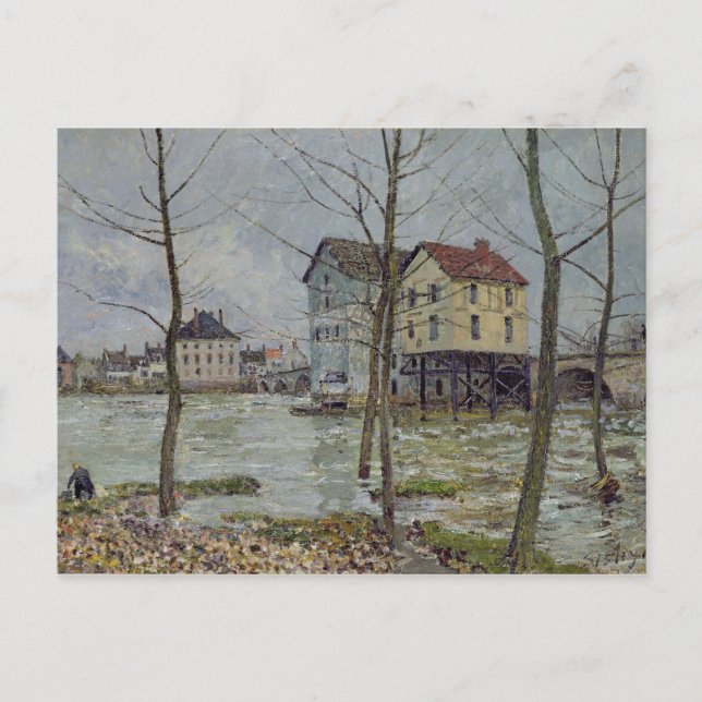 Carte Postale Alfred Sisley | Les Mills à Moret-sur-Loing (Devant)