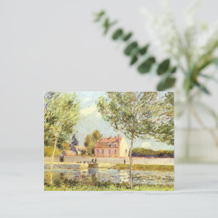 Carte Postale Alfred Sisley Maisons sur les rives du Loing