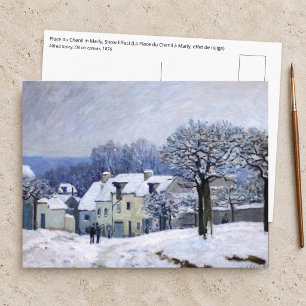 Carte Postale Alfred Sisley - Place Chenil in Marly, Snow Effect