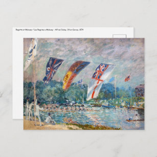 Carte Postale Alfred Sisley - Regatta à Molesey