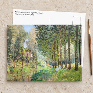 Carte Postale Alfred Sisley - Repos au bord du ruisseau