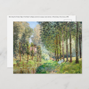 Carte Postale Alfred Sisley - Reposez le long du ruisseau