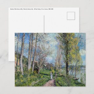 Carte Postale Alfred Sisley - Rives de la Seine à By