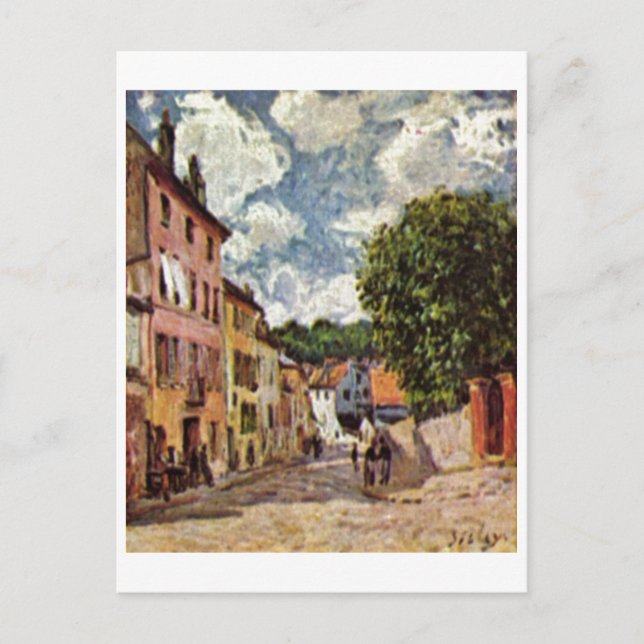 Carte Postale Alfred Sisley - Straße à Moret-Sur-Loing 1892 (Devant)