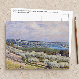 Carte Postale Alfred Sisley - Terrasse de Saint-Germain, printem