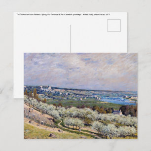 Carte Postale Alfred Sisley - Terrasse de Saint-Germain, printem