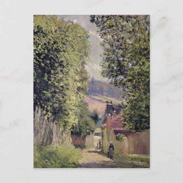Carte Postale Alfred Sisley | Une route à Louveciennes (Devant)