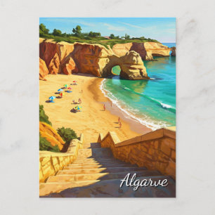 Carte Postale Algarve Beach Portugal Travel
