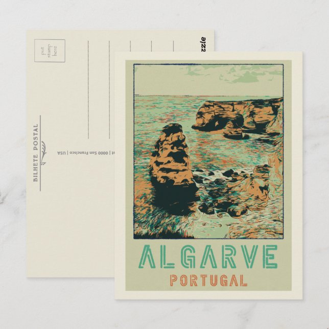 Carte postale Algarve Portugal (Devant / Derrière)