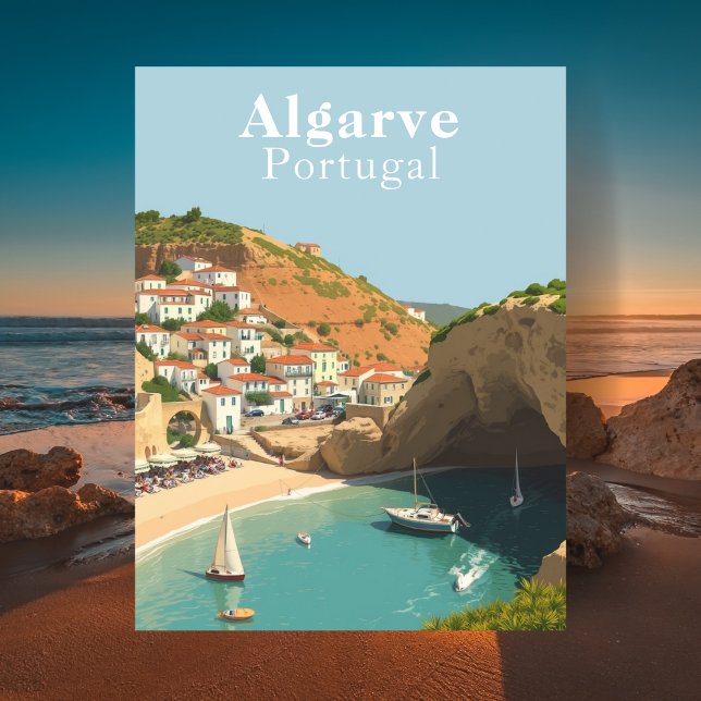 Carte Postale Algarve Portugal Plage européenne Voyage (Algarve Portugal European Beach Travel Postcard
)