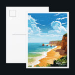 Carte Postale Algarve Portugal Voyage illustration Vintage<br><div class="desc">Algarve Portugal lieu de voyage vintage illustration</div>