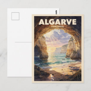 Carte Postale Algarve Portugal Voyage Rétro