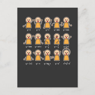 Carte Postale Algebra Teacher Math Étudiant équation Graph