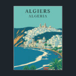 Carte Postale Alger, Algérie Art Vintage voyage<br><div class="desc">Découvrez la beauté d'Alger, en Algérie, avec cette carte postale vintage qui présente ses bâtiments blanchis à la chaux, son littoral méditerranéen et son riche patrimoine architectural. Connue sous le nom d'"Alger le Blanc", la ville est un mélange captivant d'architecture coloniale française, de design mauresque traditionnel et de marchés dynamiques....</div>