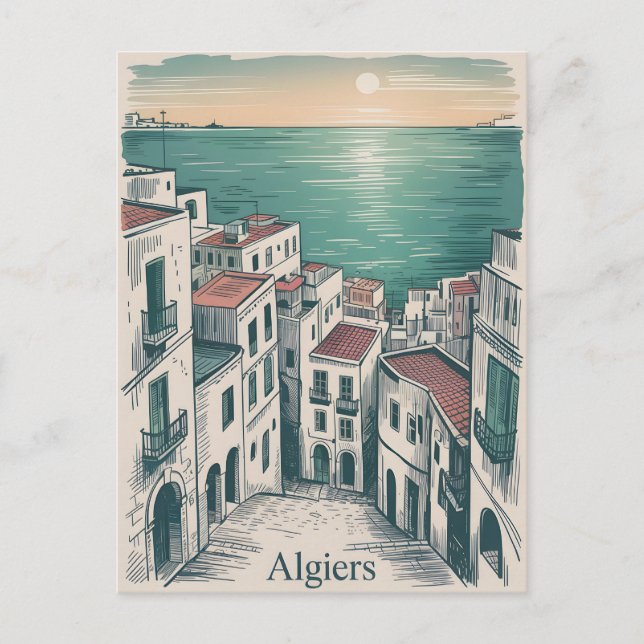 Carte Postale Alger vintage (Devant)