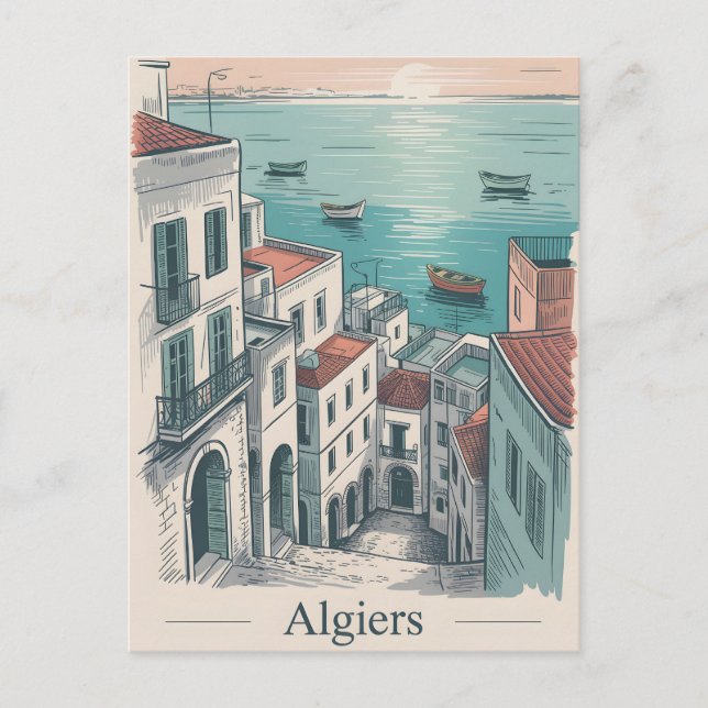 Carte Postale Alger vintage (Devant)